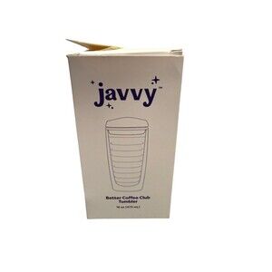 Javvy Magic 16 oz Double Wall Tumbler Black Top Push On Lid • BPA Free